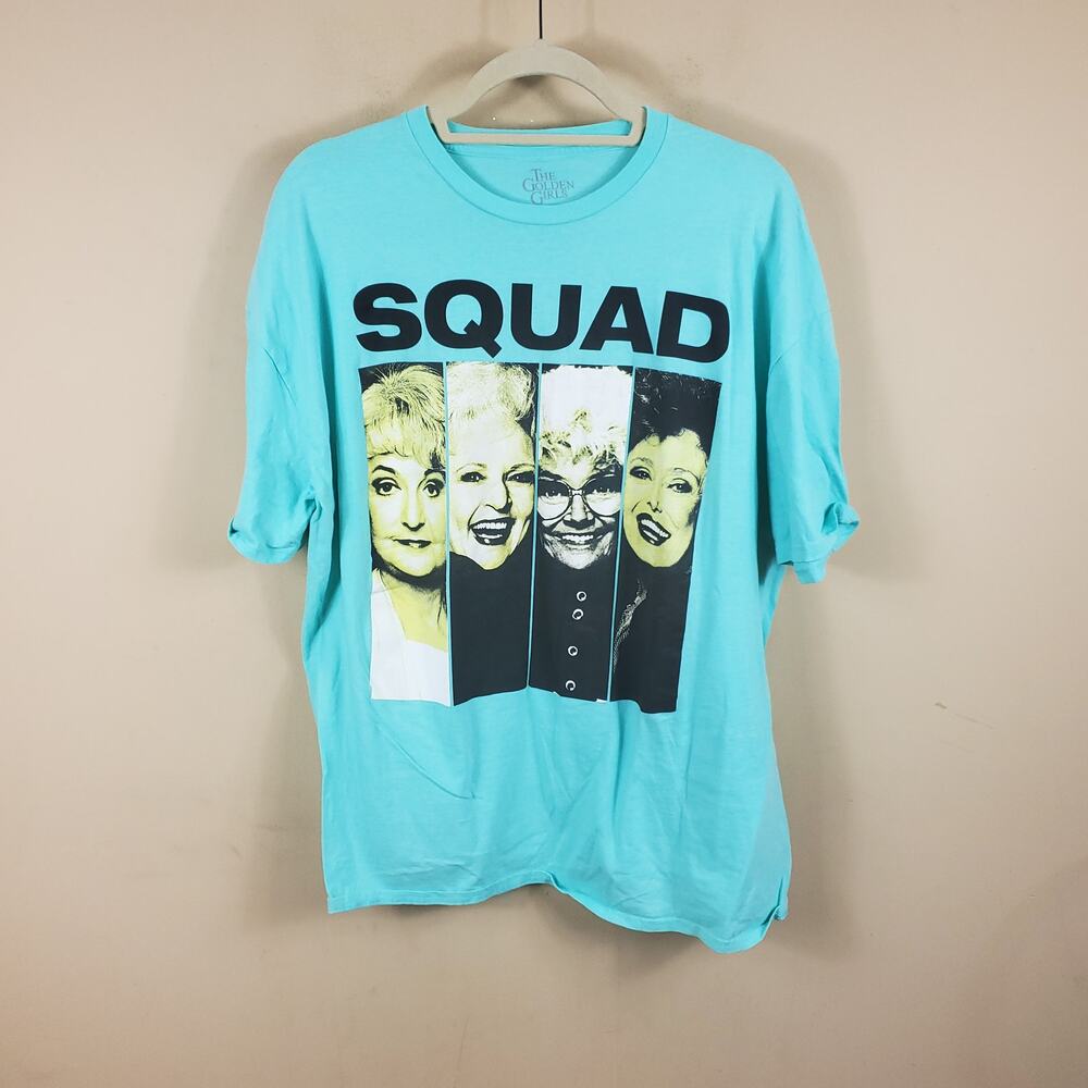 The Golden Girls Squad Graphic Teal Short Sleeve Crewneck Tee Size 3X